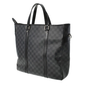 Louis Vuitton Handbag Graphite Tadao Damier Black Canvas Bag